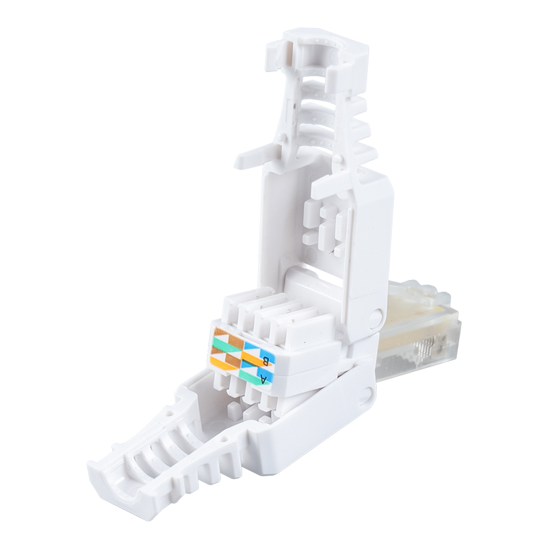 Conector RJ45 sem ferramentas sem blindagem Cat5e RJ-688Y-C5E Conector RJ45 sem ferramentas sem blindagem Cat5e RJ-688Y-C5E