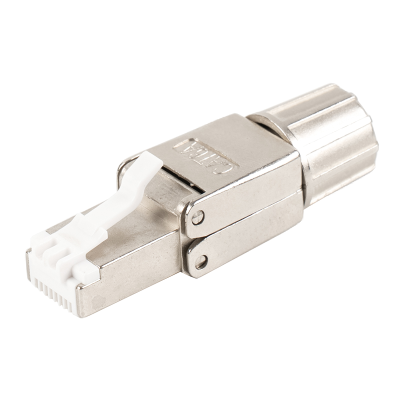 Conector RJ45 sem ferramentas blindado Cat6A RJ-G40S-1-C6A Conector RJ45 sem ferramentas blindado Cat6A RJ-G40S-1-C6A