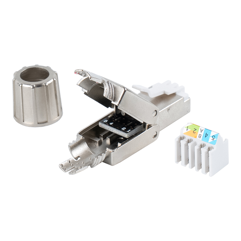 Conector RJ45 sem ferramentas blindado Cat7 RJ-G40S-1-C7 Conector RJ45 sem ferramentas blindado Cat7 RJ-G40S-1-C7