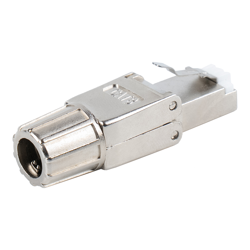 Conector RJ45 sem fivela de metal protegido Cat8 RJ-G40S-2-C8