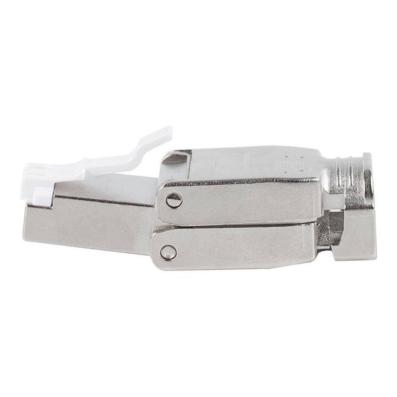 Conector RJ45 sem ferramentas tipo push-down blindado Cat6A RJ-602S-1-C6A Conector RJ45 sem ferramentas tipo push-down blindado Cat6A RJ-602S-1-C6A