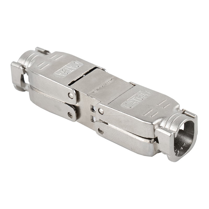 Conector sem ferramentas tipo push-down blindado Cat6A RJ-603S-3-C6A Conector sem ferramentas tipo push-down blindado Cat6A RJ-603S-3-C6A
