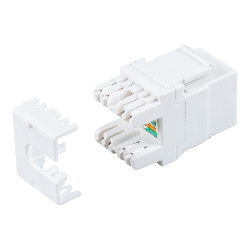 Conector modular Cat6 não blindado de 180° (com obturador) SM-2064CD8C6 Conector modular Cat6 não blindado de 180° (com obturador) SM-2064CD8C6