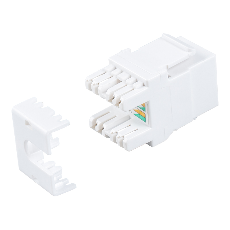 Conector modular Cat6 não blindado de 180° (com obturador) SM-2064CD8C6 Conector modular Cat6 não blindado de 180° (com obturador) SM-2064CD8C6