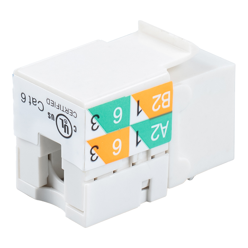 Conector Keystone de 90° não blindado Cat6 (fiação de dupla finalidade) SM-2081D8C6