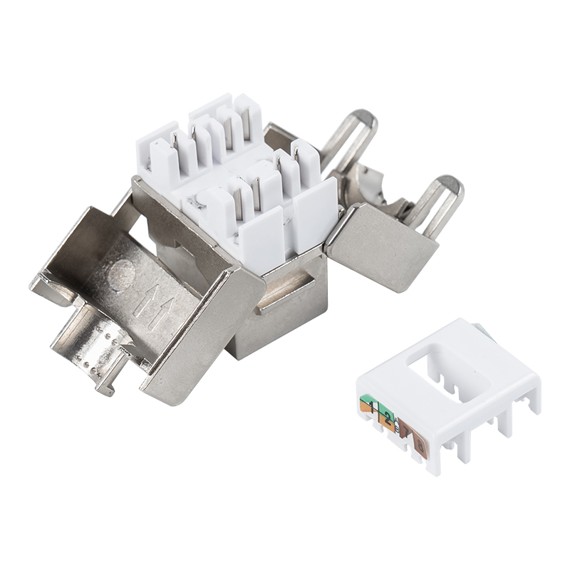 C6A Jack Keystone Tolless blindado de 180° (tipo flip-open) SM-2336SH8C6A C6A Jack Keystone Tolless blindado de 180° (tipo flip-open) SM-2336SH8C6A