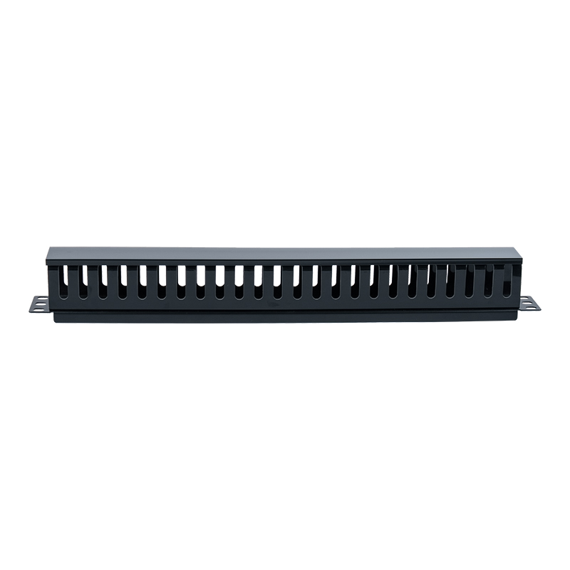 Suporte de gerenciamento de cabos de plástico 1U de 19 polegadas (24 portas) SP-3050-1U Suporte de gerenciamento de cabos de plástico 1U de 19 polegadas (24 portas) SP-3050-1U