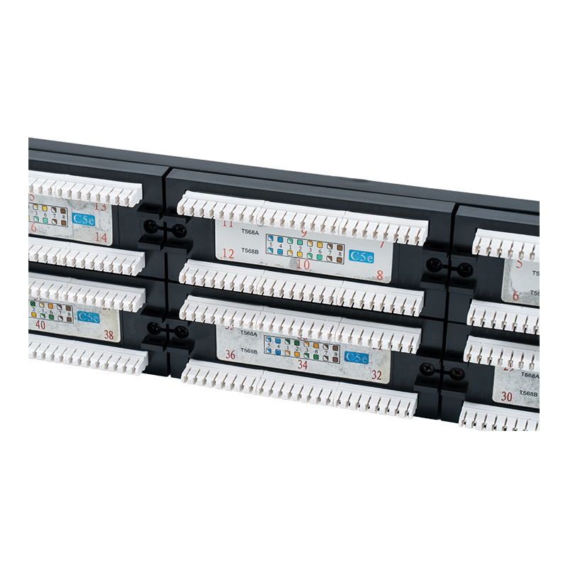 Patch Panel Cat5e de 19 polegadas 2U não blindado de 48 portas (IDC de dupla finalidade; com inserção de papelão plástico) SP-3204D48-C5E Patch Panel Cat5e de 19 polegadas 2U não blindado de 48 portas (IDC de dupla finalidade; com inserção de papelão plástico) SP-3204D48-C5E