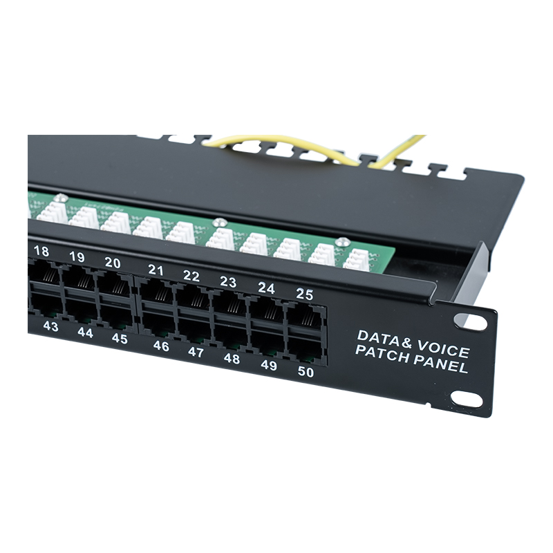 Painel de patch de voz de 50 portas 1U 8P 8C categoria 3 de 19 polegadas (KRONE IDC) SP-3208K50-C3 Painel de patch de voz de 50 portas 1U 8P 8C categoria 3 de 19 polegadas (KRONE IDC) SP-3208K50-C3