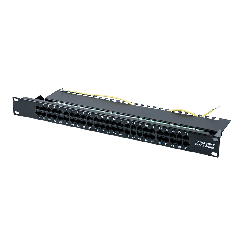 Painel de patch de voz de 50 portas 1U 8P 8C categoria 3 de 19 polegadas (KRONE IDC) SP-3208K50-C3