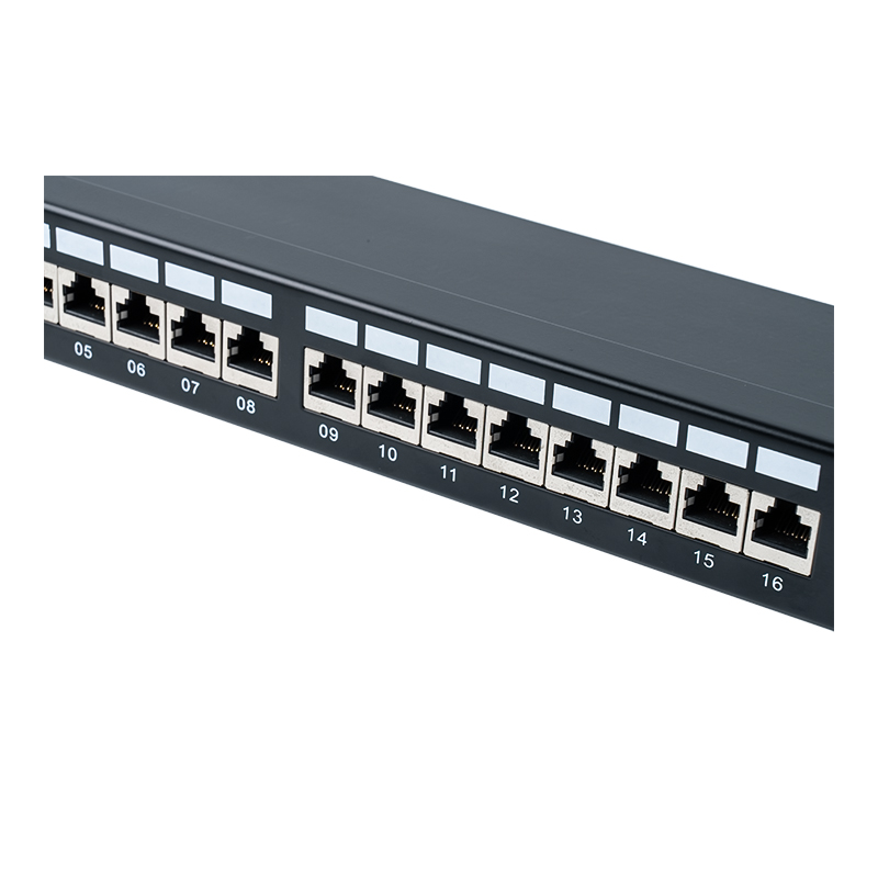 Patch panel blindado de 24 portas, categoria 6, 19 polegadas, 1U SP-3217SK24-C6A Patch panel blindado de 24 portas, categoria 6, 19 polegadas, 1U SP-3217SK24-C6A