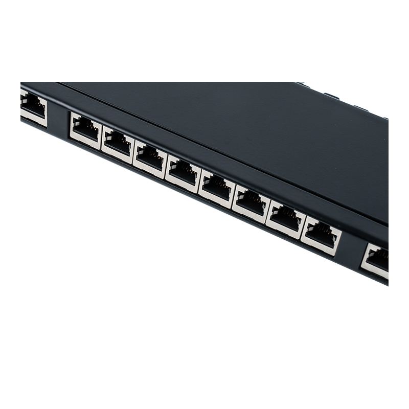 Patch panel blindado de 24 portas, categoria 6, 19 polegadas, 1U SP-3217SK24-C6A Patch panel blindado de 24 portas, categoria 6, 19 polegadas, 1U SP-3217SK24-C6A