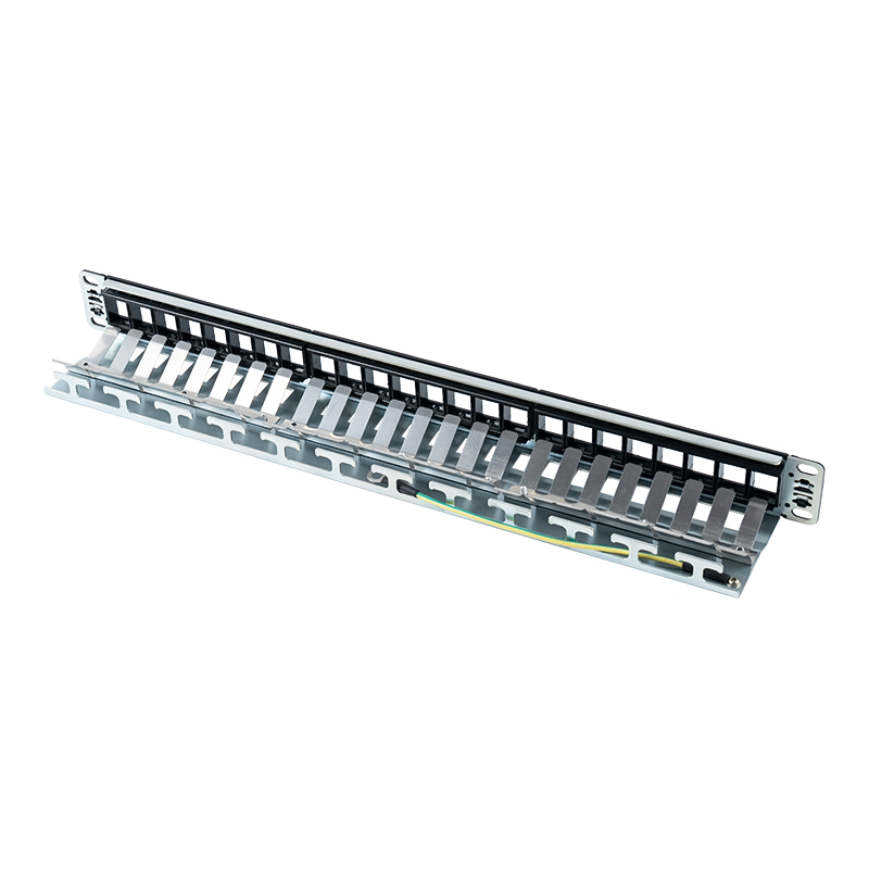 Rack vazio blindado de 24 portas 1U de 19 polegadas (com placa digital) SP-3245S-24P Rack vazio blindado de 24 portas 1U de 19 polegadas (com placa digital) SP-3245S-24P