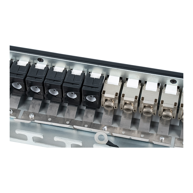 Patch panel blindado de 24 portas 1U de 19 polegadas (com módulo C6A) SP-3246S-24P Patch panel blindado de 24 portas 1U de 19 polegadas (com módulo C6A) SP-3246S-24P