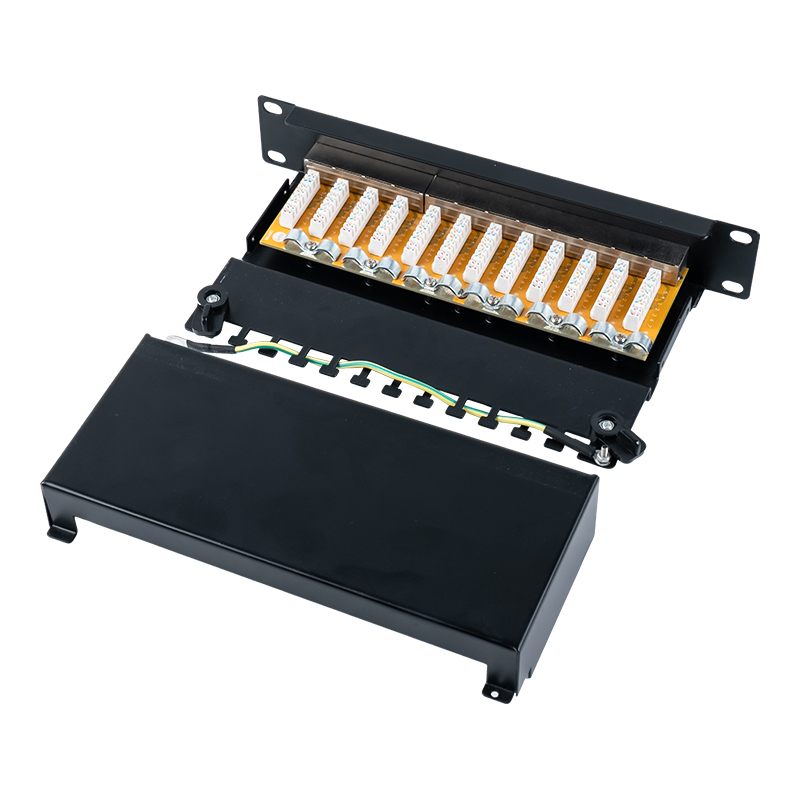 Patch panel blindado de 12 portas, categoria 6, 10 polegadas, 1U SP-3250SK12-C6 Patch panel blindado de 12 portas, categoria 6, 10 polegadas, 1U SP-3250SK12-C6