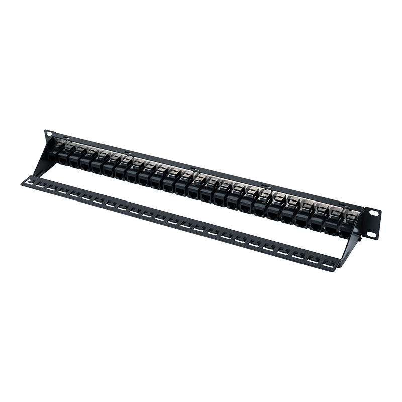 Painel de conexão blindado 1U de 24 portas de 19 polegadas (com módulo C6) SP-3260-24P Painel de conexão blindado 1U de 24 portas de 19 polegadas (com módulo C6) SP-3260-24P
