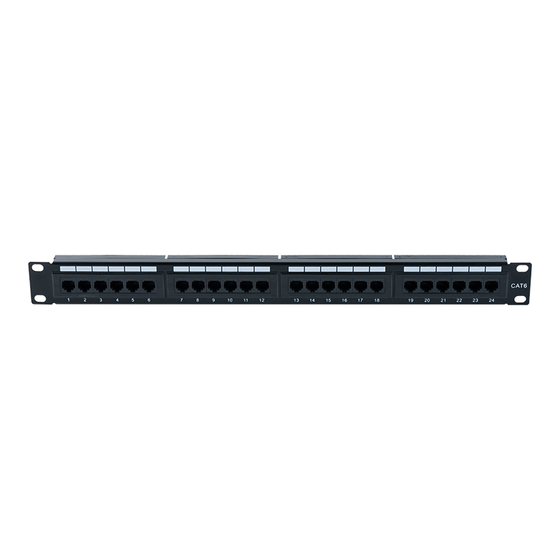 Patch Panel Cat6e de 19 polegadas 1U não blindado de 24 portas (IDC de dupla finalidade) SP-3310D24-C6A Patch Panel Cat6e de 19 polegadas 1U não blindado de 24 portas (IDC de dupla finalidade) SP-3310D24-C6A