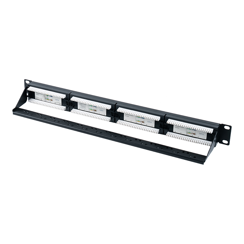 Patch Panel Cat6e de 19 polegadas 1U não blindado de 24 portas (IDC de dupla finalidade) SP-3310D24-C6A Patch Panel Cat6e de 19 polegadas 1U não blindado de 24 portas (IDC de dupla finalidade) SP-3310D24-C6A