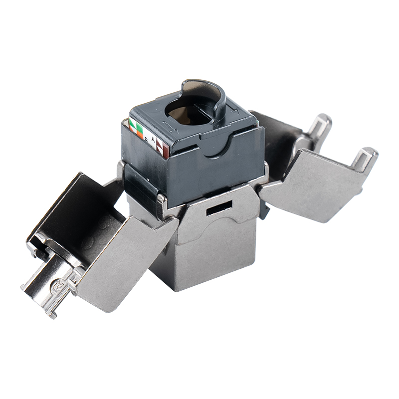 C6A Jack Keystone Tolless blindado de 180° (tipo flip-open) SM-2336SH8C6A C6A Jack Keystone Tolless blindado de 180° (tipo flip-open) SM-2336SH8C6A