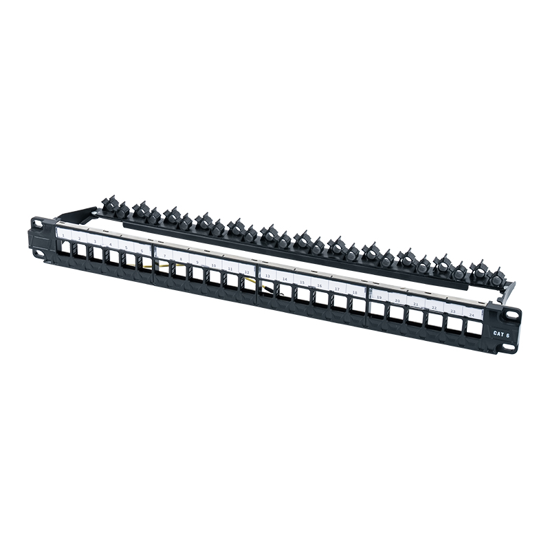 Rack não blindado 1U de 24 portas de 19 polegadas (suporte dobrável) SP-3402-24P