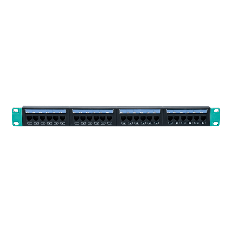 Rack não blindado 1U de 24 portas de 19 polegadas (com cartolina plástica substituível) SP-3406-24P Rack não blindado 1U de 24 portas de 19 polegadas (com cartolina plástica substituível) SP-3406-24P